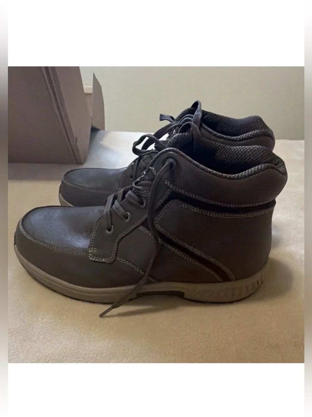 Orthofeet Men's Brown Leather Lace-Up Ankle Boots US 10.5 Comfort New with box